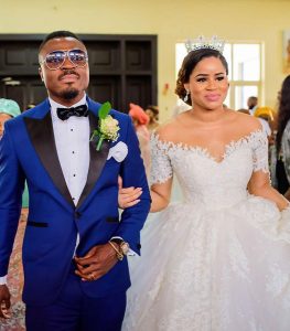 Emmanuel Emenike and his first wife, Miss Nigeria 2013