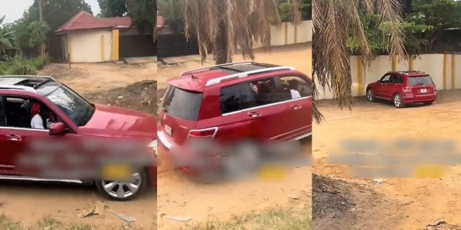“why you no park am beside your principal motor” – Netizens Reacts As SS3 Student Drives Benz To School (VIDEO)