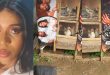 Nigerian Lady Heartbrokǝn As Husband Uses Wedding Banner To Build Chicken Home (VIDEO)