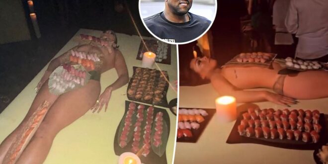 Kanye West Had Sushi Served On A Naked Woman At His 46th Birthday Party